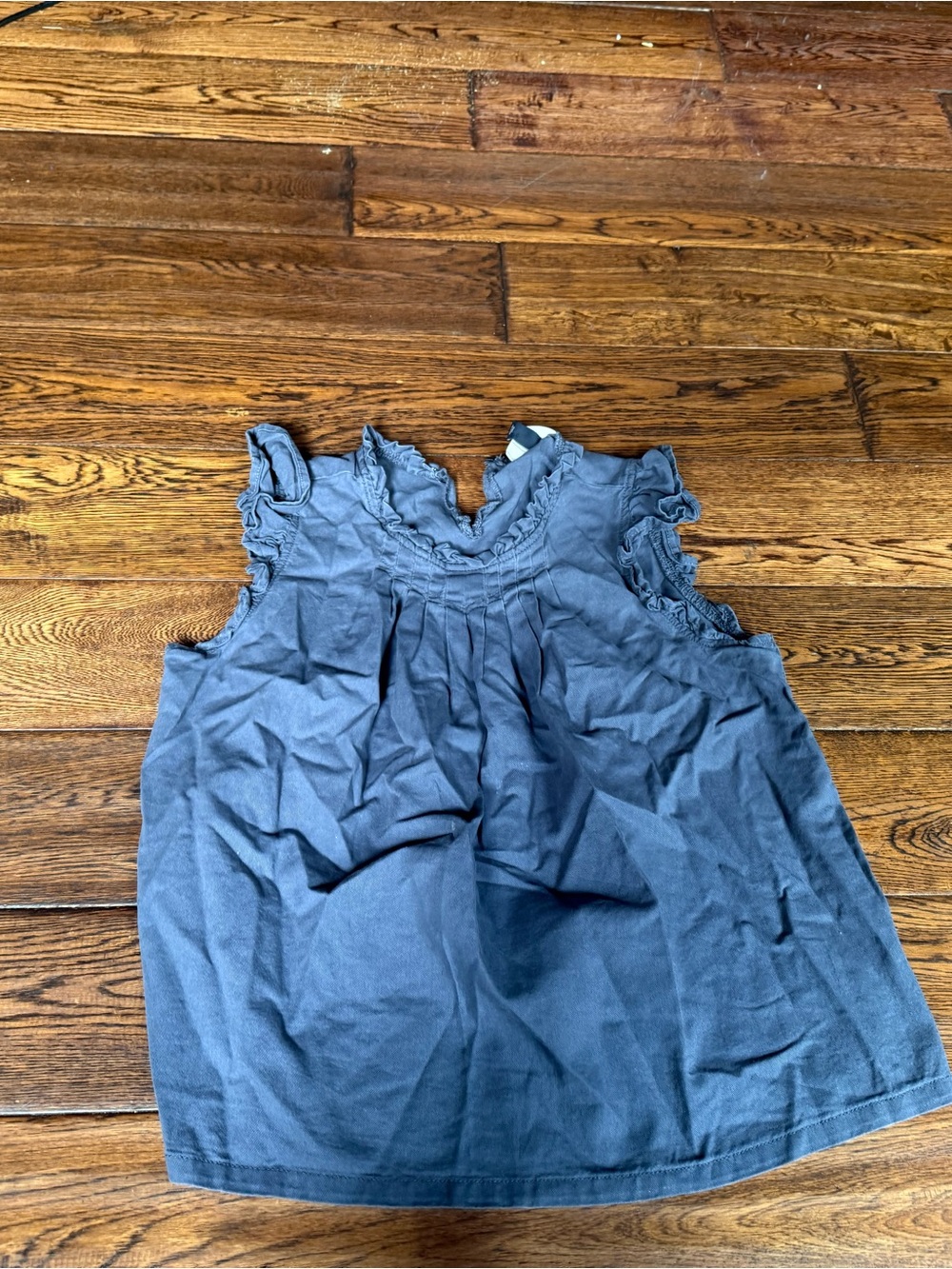 Universal Thread Slate Blue Ruffle Sleeveless Top